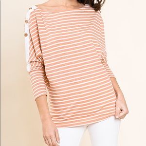 Striped 3/4 sleeve top